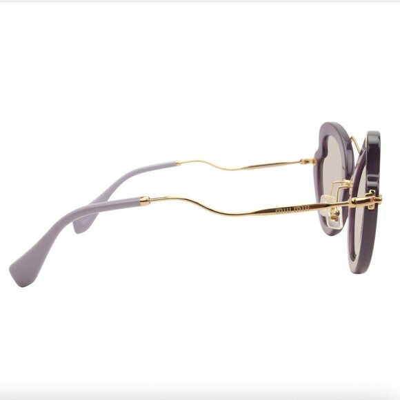 Miu Miu Butterfly Scenique Cat Eye Frame Sunglasses, Violet, Prada Case, New - Picture 11 of 13